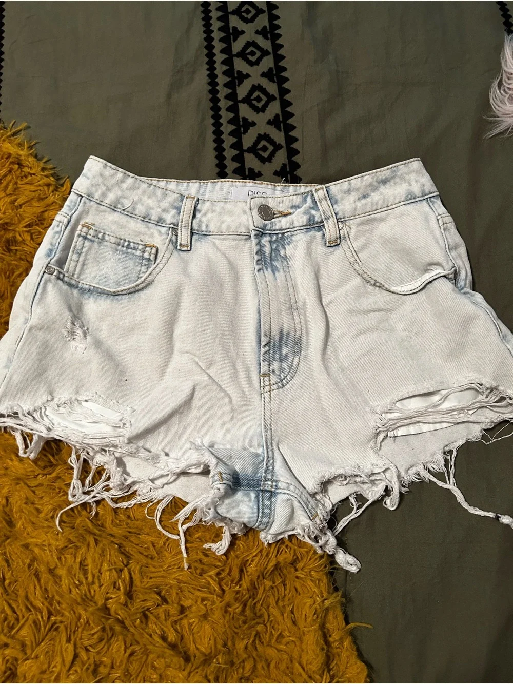 Distressed Light Blue Denim Women’s Shorts